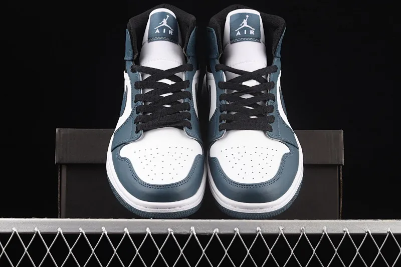 All categories Air Jordan Jordan series basketball shoes Air Jordan 1 Mid Air Jordan 1 Mid "Dark Teal" AJ1 Qiao 1 Qinglan Zhongbang basketball shoes 554724-411
